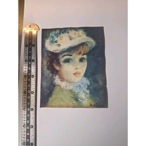 Vintage 1950's ~ Huldah ~ "Suzanne" ~ Framed Print ~ 4" x 5"